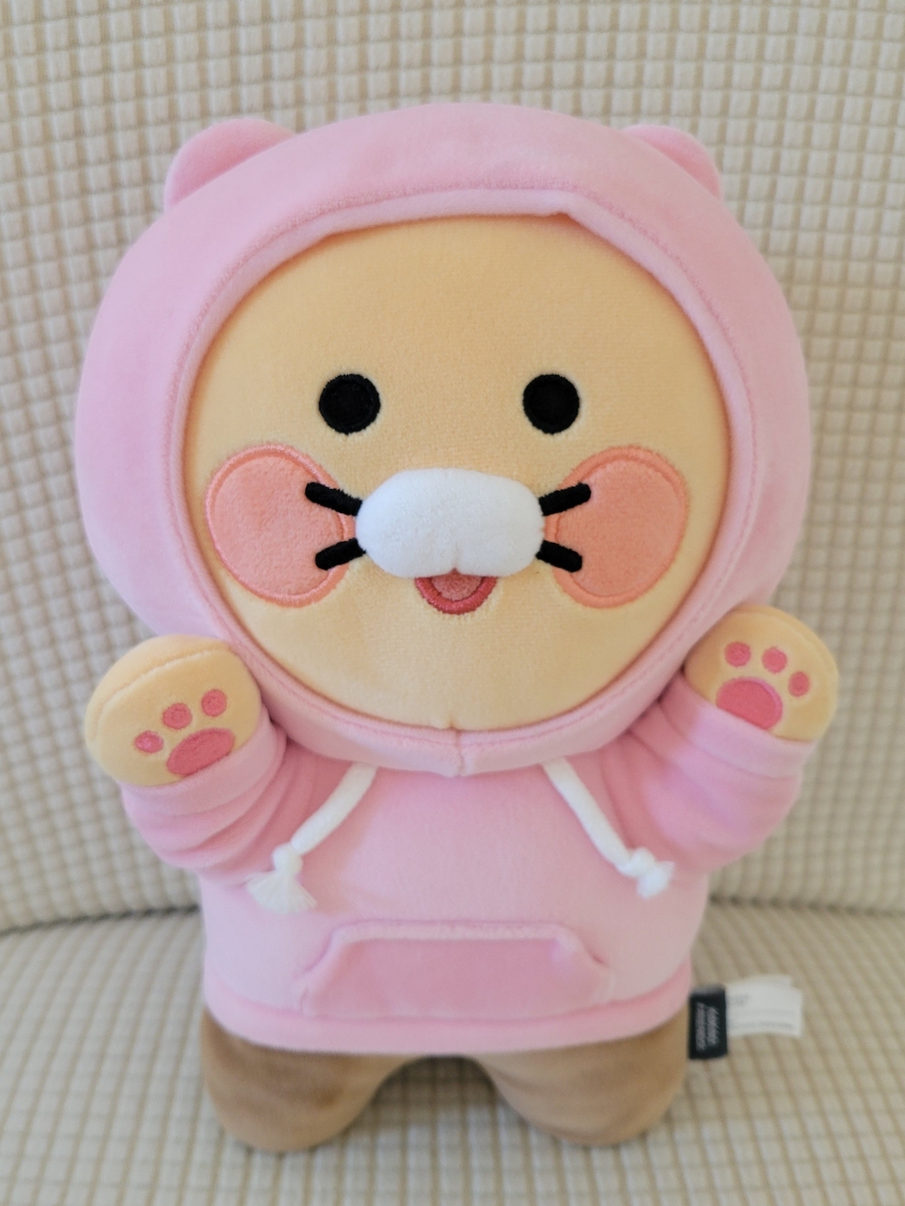 Authentic Kakao Friends Choonsik Pink Hoodie Plush Doll Baby Pillow Korea KC 10"